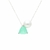 Colar Triangular Fusion Esmeralda Colombiana e Pérola 54CM - Prata 925