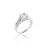 Anel Vintage Redondo 7MM Zircônia Branca - Prata 925 na internet