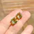 Brinco Retângulo Cristal Ametista verde - banho de ouro 18k - comprar online