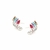 Brinco 4 Gotas Cristal Turmalina Rosa , Ametista, Topázio - Prata 925 - loja online