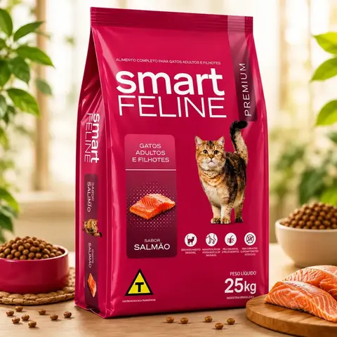 Smart Feline Premium Adulto/Filhote 25kg