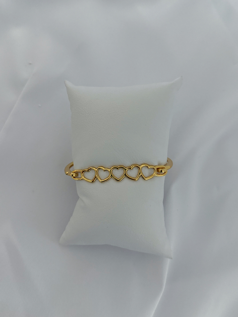 bracelete corações verniz italiano