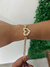 Pulseira banhada coração