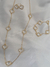 Conjunto pulseira, brinco e colar longo