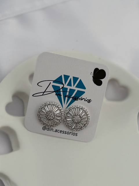 Brinco pizza prata banhado