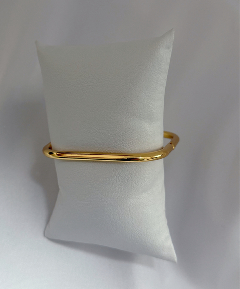 Bracelete fino quadrado verniz italiano