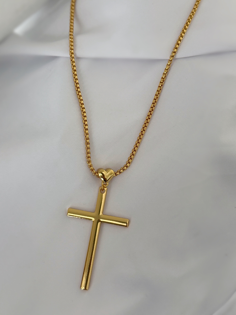 Colar crucifixo verniz italiano
