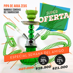 Pipa de agua Zeus - Narguile 2 Mangueras Shisha - comprar online