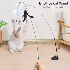 Vareta Interativa com Penas para Gatos - Diversão Garantida! - Happier Store