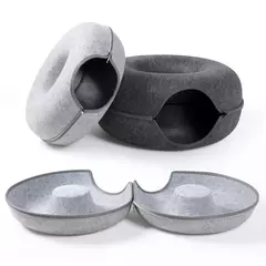 Cama de Rosquinha de Feltro para Gatos - Conforto e Estilo! - comprar online