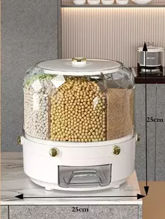 Dispensador Rotativo de Arroz e Grãos 360° - Organização e Praticidade! na internet