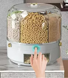 Dispensador Rotativo de Arroz e Grãos 360° - Organização e Praticidade! na internet