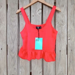 Musculosa de satén Ríe