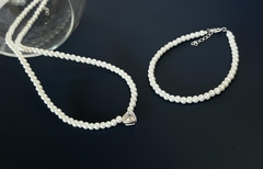 Pulseira pérolas na prata 925 (Ref.: 2024165) - Antônia Semijoias