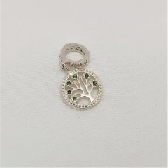 Berloque árvore da vida com zircônia verde Prata 925 (Ref.: 20240113) - comprar online