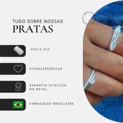 Pulseira corações Prata 925 (Ref.: 2024150 - Antônia Semijoias