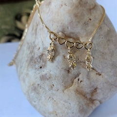 Colar com pingente 3 filha Semijoia (Ref.: 20240133) - loja online