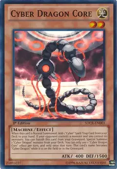 Cyber Dragon Core [SDCR-EN001] Super Rare 1st edition