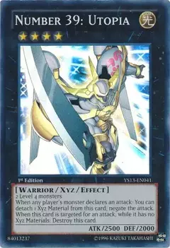 Number 39: Utopia [YS13-EN041] Super Rare 1st edition