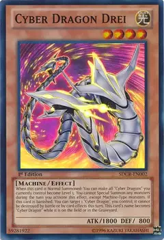 Cyber Dragon Drei [SDCR-EN002] Super Rare 1st edition