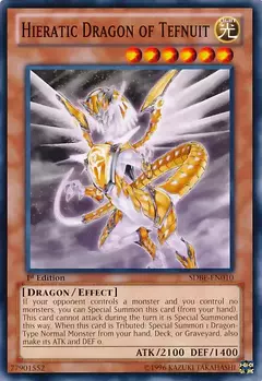 Hieratic Dragon of Tefnuit [SDBE-EN010] Common 1st edition