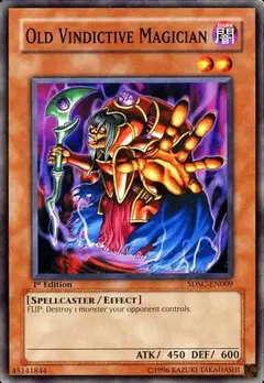 Old Vindictive Magician [SDSC-EN009] Common 1st edition