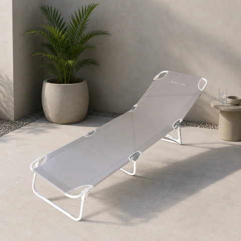 REPOSERA DE TELA PLEGABLE GRIS