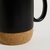 Mug taza negra de cerámica con base de corcho 400 ML - comprar online