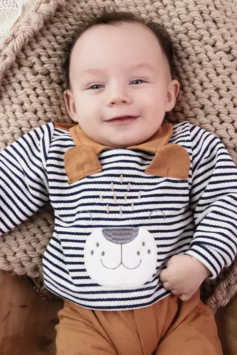 MACACÃO MEU AMIGO URSO M/L MASC - comprar online