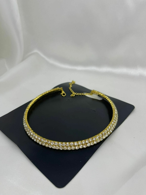 Choker Brilhante Dourada