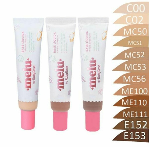 Base Líquida Melu By Ruby Rose Manteiga de Karité e Vitamina E