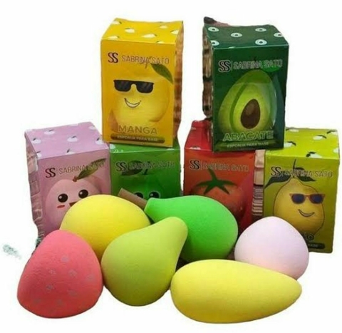 Esponjas de Maquiagem Frutas