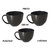 KIT COM 3 XÍCARAS DE CAFÉ CHÁ ACRÍCILO 180ML SEM PIRES na internet