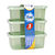 Jogo Kit Conjunto Com 3 Potes De 1.140ml Plásticos Color Rae. - Loja Online Real Mel Mix - Loja de Variedades 