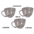 KIT COM 3 XÍCARAS DE CAFÉ CHÁ ACRÍCILO 180ML SEM PIRES - loja online
