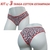 Kit com 3 Calcinha Tanga Cotton Algodão Estampadas Cores Sortidas - Famy