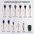 Kit Completo de Utensílios de Cozinha em Silicone - 12 Peças Antiaderentes com Cabo de Madeira - Casa&Cozinha Brasil