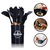 Kit Completo de Utensílios de Cozinha em Silicone - 12 Peças Antiaderentes com Cabo de Madeira