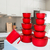 Kit Potes 10 Bowl Jarra Cozinha Saladeira Pote Marmitas - Vermelho