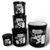 Kit Mantimentos 5 Peças Decorado Integral Preto na internet
