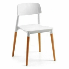 SILLA NÓRDICA PVC MADERA