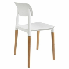 SILLA NÓRDICA PVC MADERA - comprar online