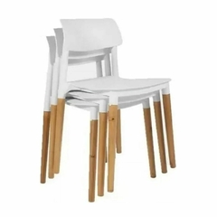 SILLA NÓRDICA PVC MADERA en internet