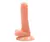 PROTESE 13,3 X 2,4CM MACIÇA COM VENTOSA ANAL E VAGINAL COR BEGE / COD. U39