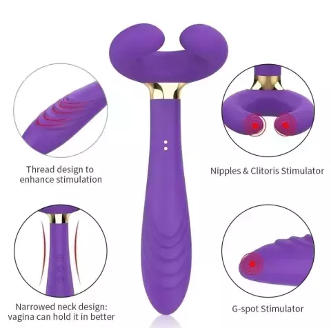 Vibrador Companheiro casal / 10 vibração/ Recarregável/ Prova d'água/ silicone
