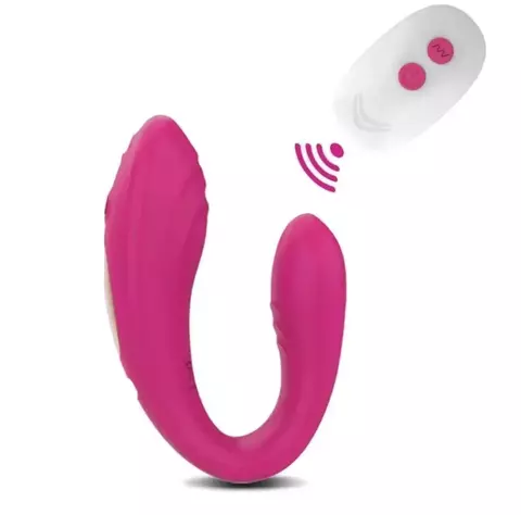 Vibrador Casal Vaginal e Anal / Recarregável/ 10 Vibrações nas 2 Partes / Controle / COD. A230