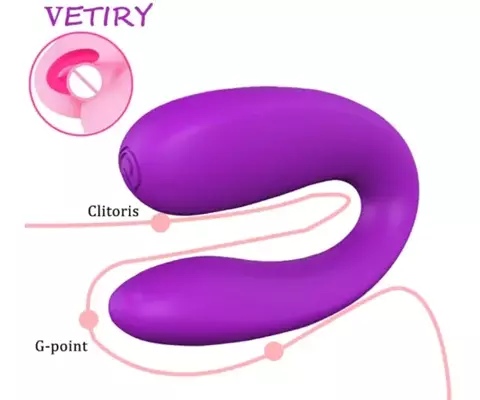 Vibrador Casal com estimulador de Clitóris e anal / COD. M13