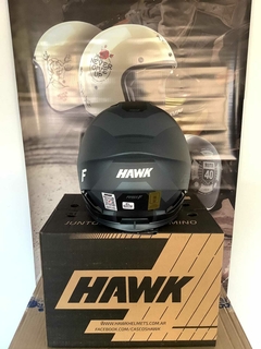 CASCO HAWK RS1 FULL NEGRO/GRIS + GUANTES DE REGALO en internet
