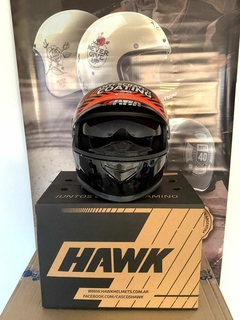 CASCO HAWK RS11 DOBLE VISOR NEGRO BRILLANTE + GUANTES DE REGALO - comprar online