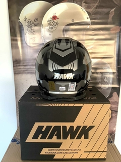 CASCO HAWK RS11 DOBLE VISOR REVO NEGRO + GUANTES DE REGALO - tienda online